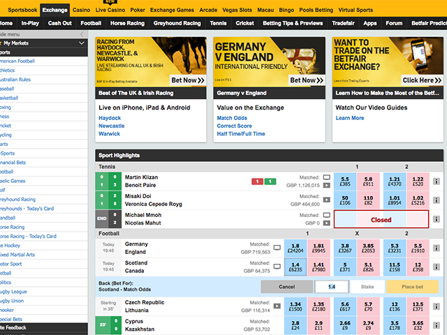 Financial Betting Betfair